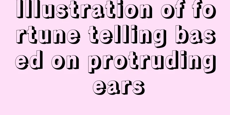Illustration of fortune telling based on protruding ears