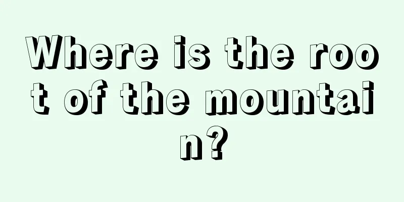 Where is the root of the mountain?