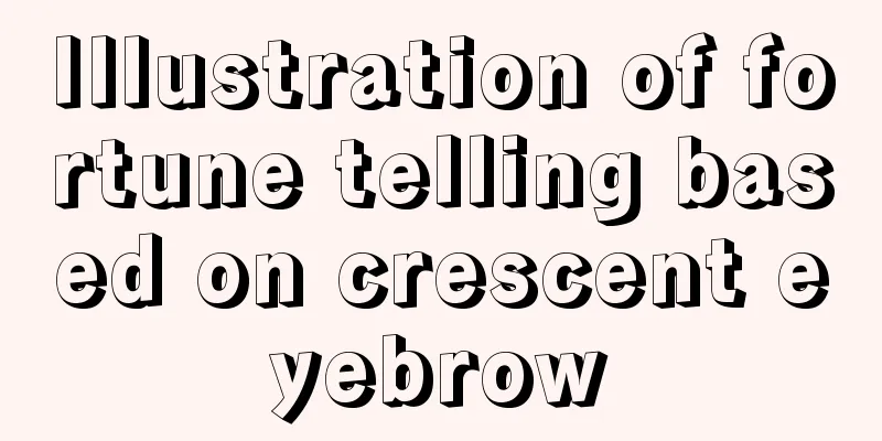 Illustration of fortune telling based on crescent eyebrow