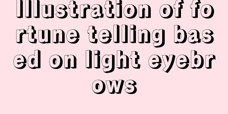 Illustration of fortune telling based on light eyebrows