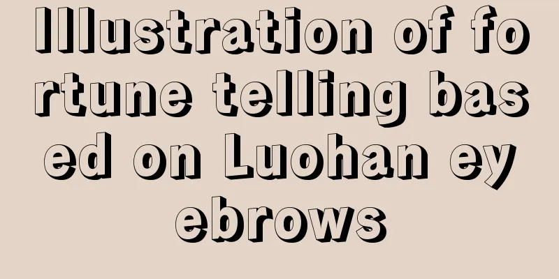 Illustration of fortune telling based on Luohan eyebrows