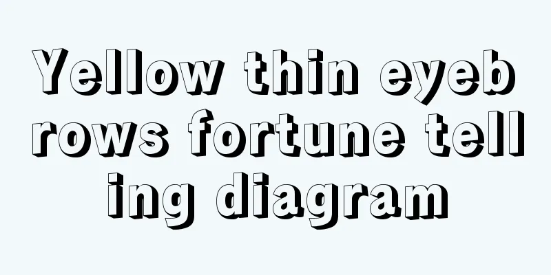 Yellow thin eyebrows fortune telling diagram