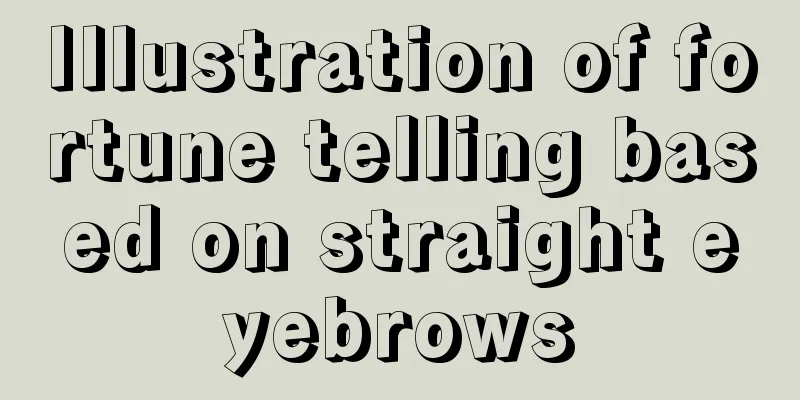 Illustration of fortune telling based on straight eyebrows