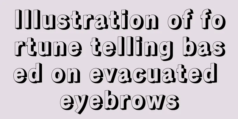 Illustration of fortune telling based on evacuated eyebrows