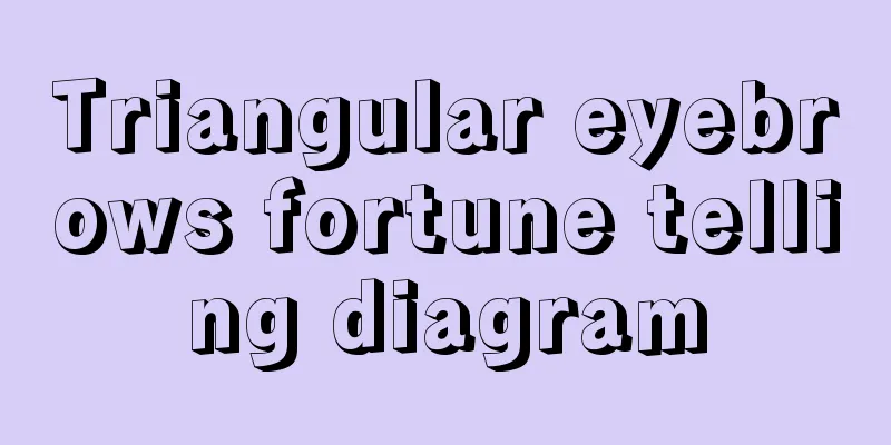Triangular eyebrows fortune telling diagram
