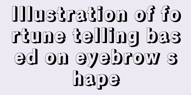 Illustration of fortune telling based on eyebrow shape
