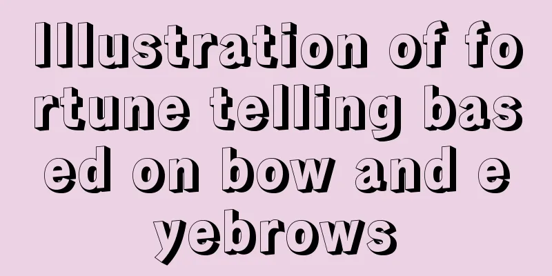 Illustration of fortune telling based on bow and eyebrows