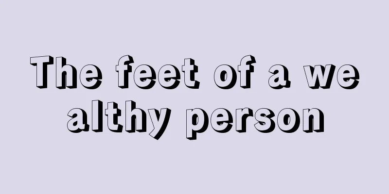 The feet of a wealthy person