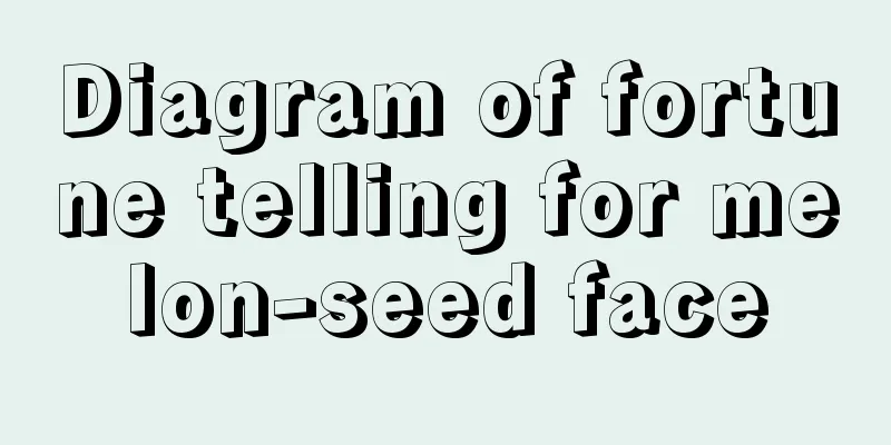 Diagram of fortune telling for melon-seed face