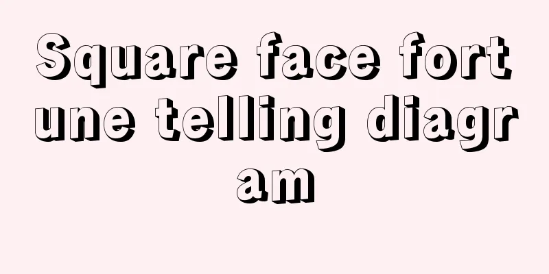 Square face fortune telling diagram