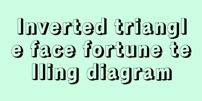 Inverted triangle face fortune telling diagram