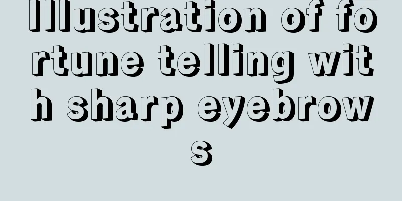 Illustration of fortune telling with sharp eyebrows