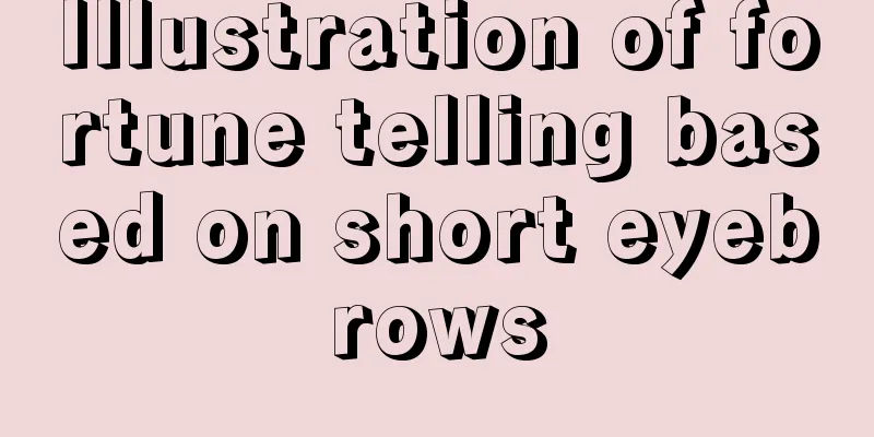 Illustration of fortune telling based on short eyebrows