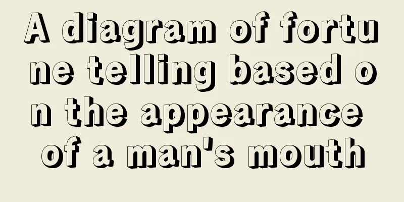 A diagram of fortune telling based on the appearance of a man's mouth