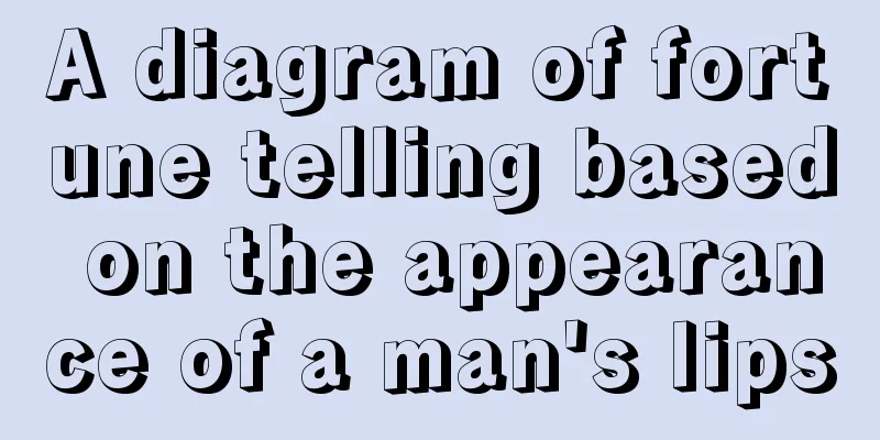 A diagram of fortune telling based on the appearance of a man's lips
