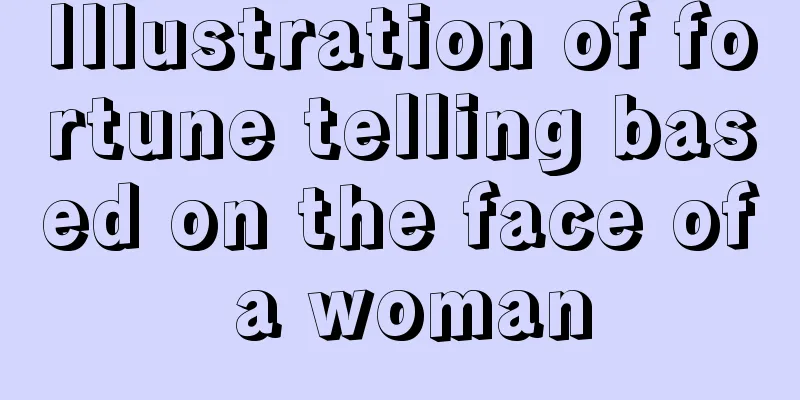 Illustration of fortune telling based on the face of a woman