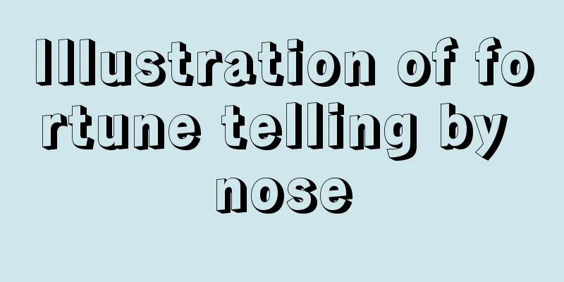 Illustration of fortune telling by nose