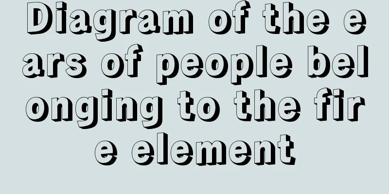 Diagram of the ears of people belonging to the fire element