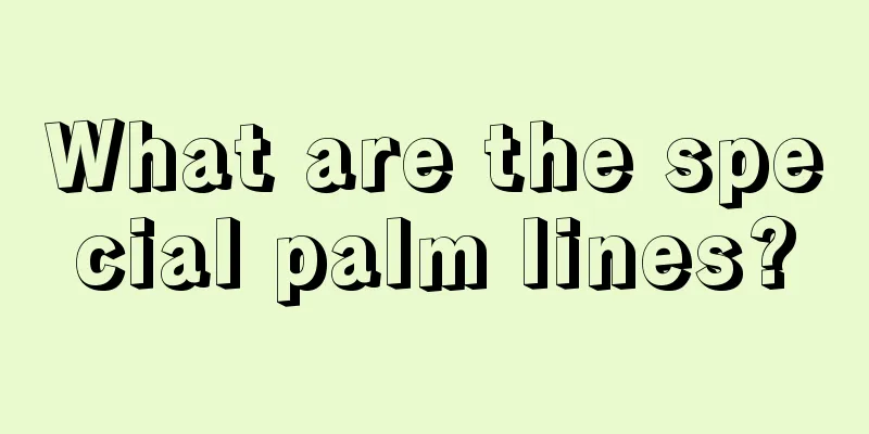 What are the special palm lines?