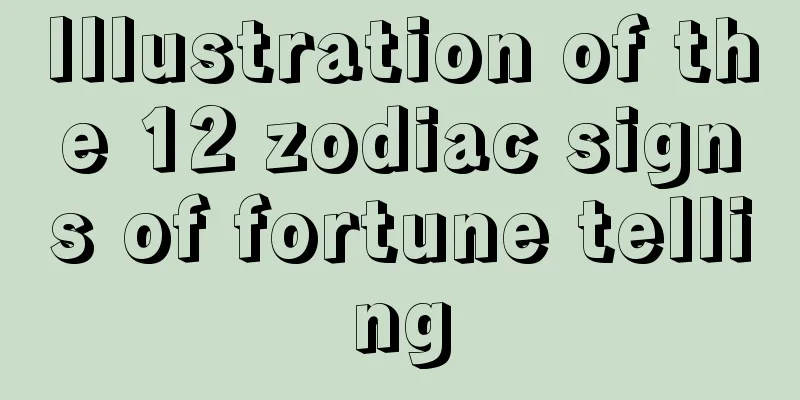 Illustration of the 12 zodiac signs of fortune telling