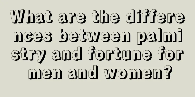 What are the differences between palmistry and fortune for men and women?
