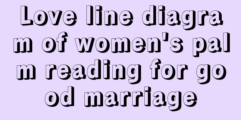 Love line diagram of women's palm reading for good marriage