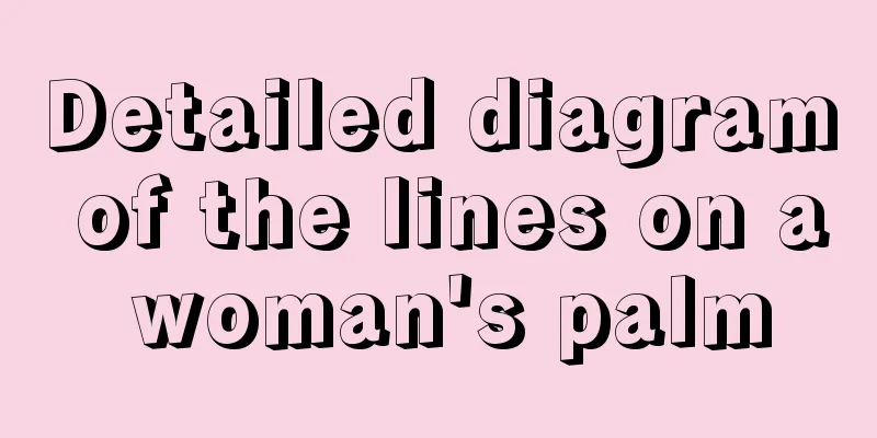 Detailed diagram of the lines on a woman's palm