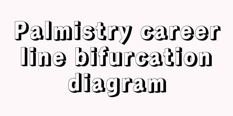 Palmistry career line bifurcation diagram