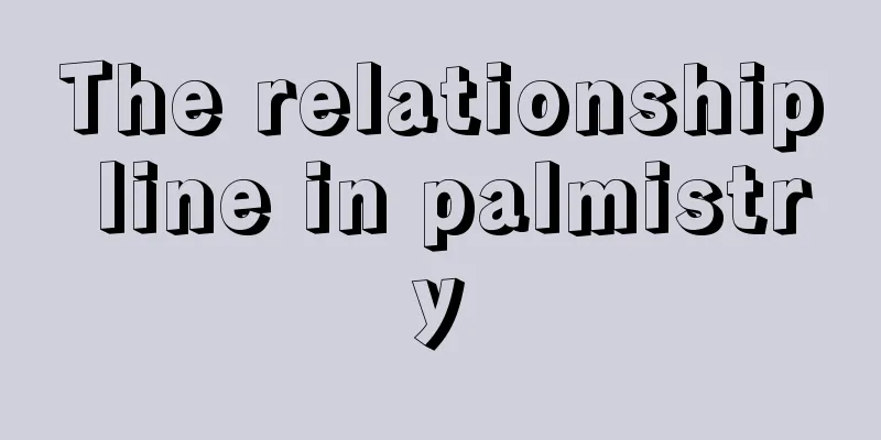 The relationship line in palmistry