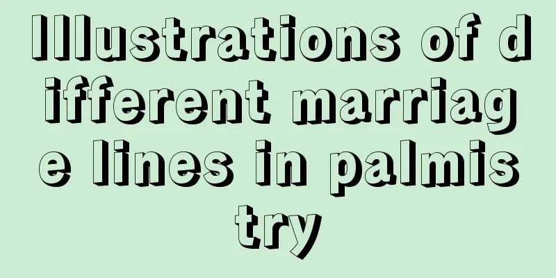 Illustrations of different marriage lines in palmistry