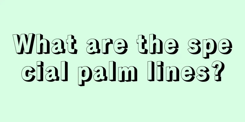 What are the special palm lines?
