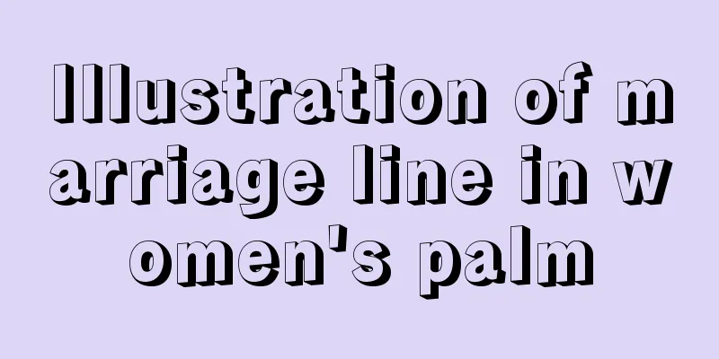 Illustration of marriage line in women's palm