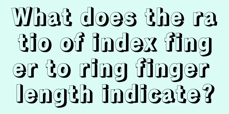 What does the ratio of index finger to ring finger length indicate?