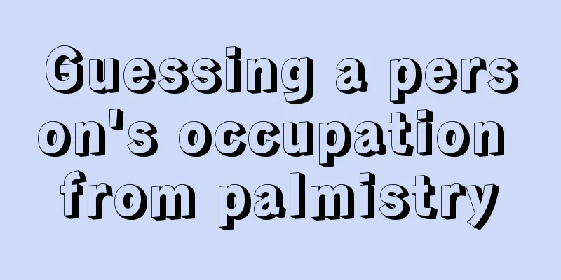 Guessing a person's occupation from palmistry