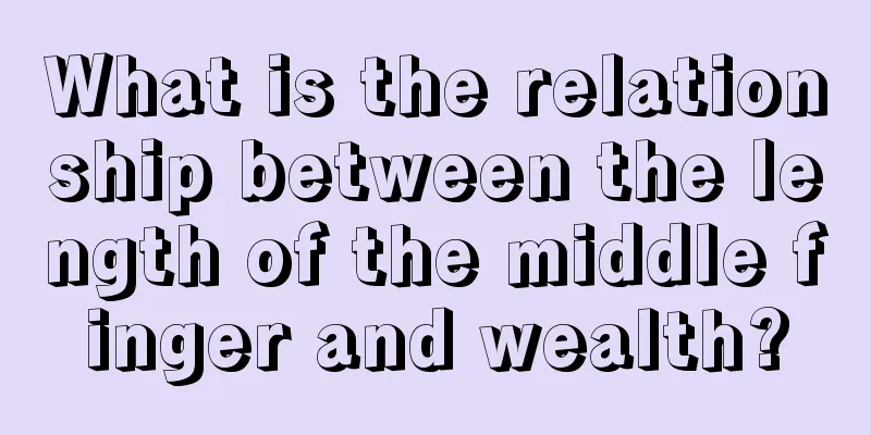 What is the relationship between the length of the middle finger and wealth?
