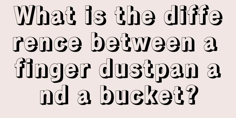 What is the difference between a finger dustpan and a bucket?