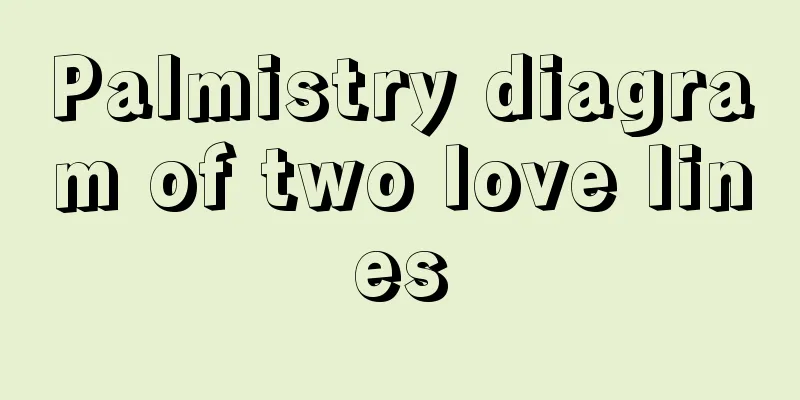 Palmistry diagram of two love lines