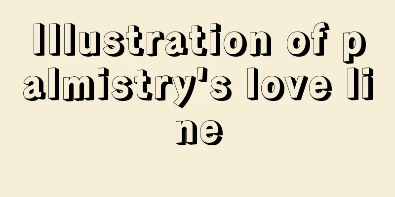 Illustration of palmistry's love line