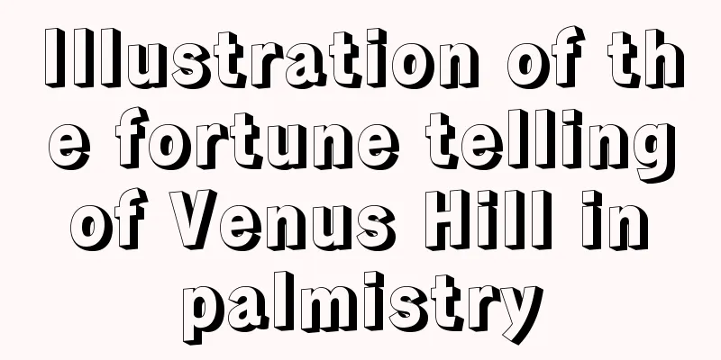 Illustration of the fortune telling of Venus Hill in palmistry