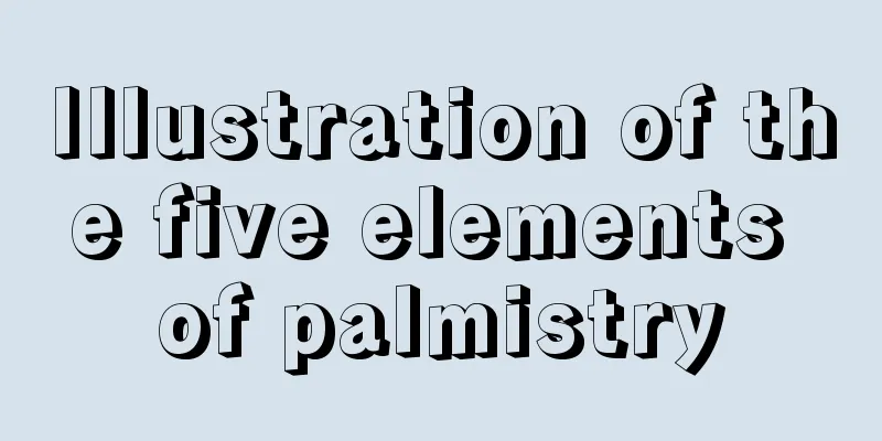 Illustration of the five elements of palmistry