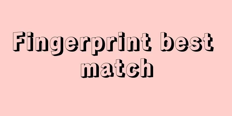 Fingerprint best match
