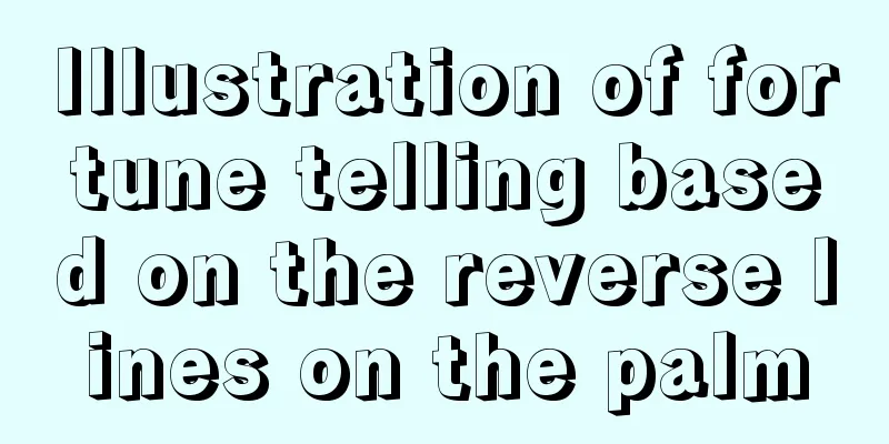 Illustration of fortune telling based on the reverse lines on the palm