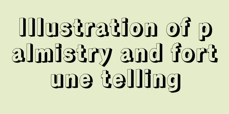 Illustration of palmistry and fortune telling