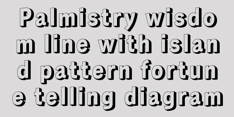 Palmistry wisdom line with island pattern fortune telling diagram