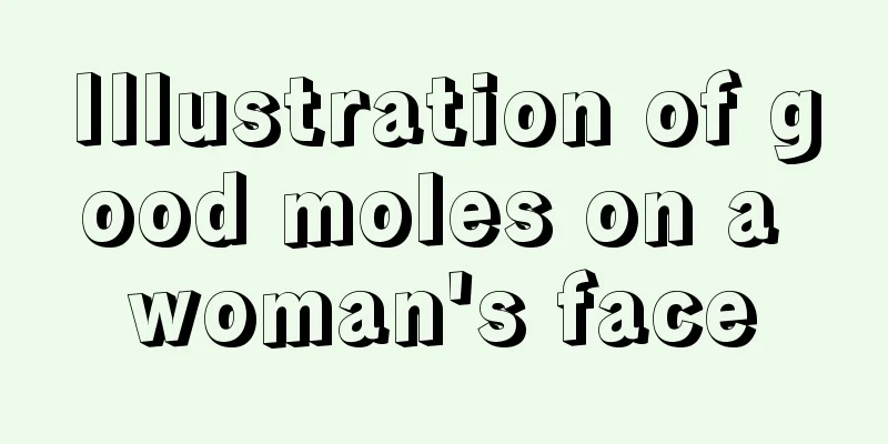 Illustration of good moles on a woman's face