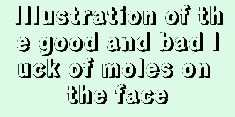 Illustration of the good and bad luck of moles on the face