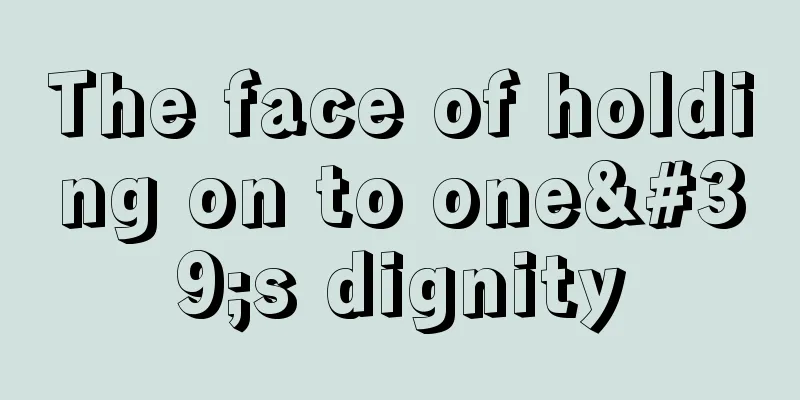 The face of holding on to one's dignity