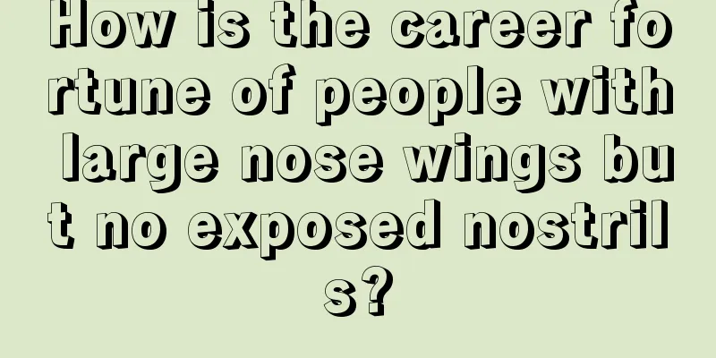 How is the career fortune of people with large nose wings but no exposed nostrils?
