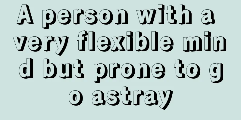 A person with a very flexible mind but prone to go astray