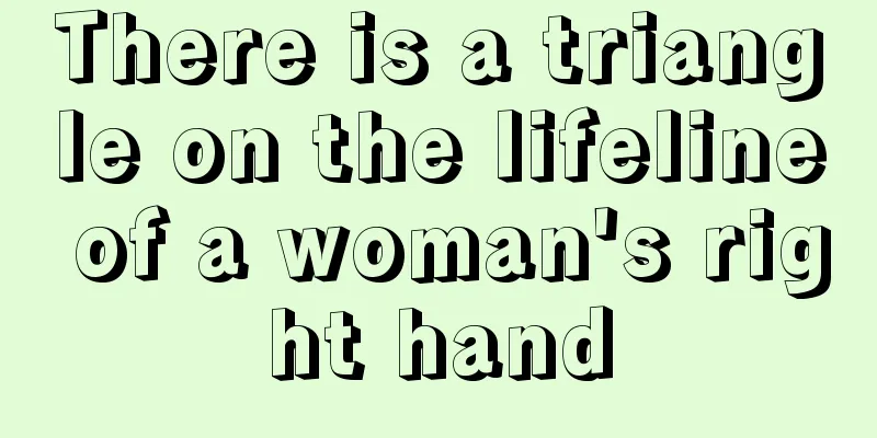 There is a triangle on the lifeline of a woman's right hand